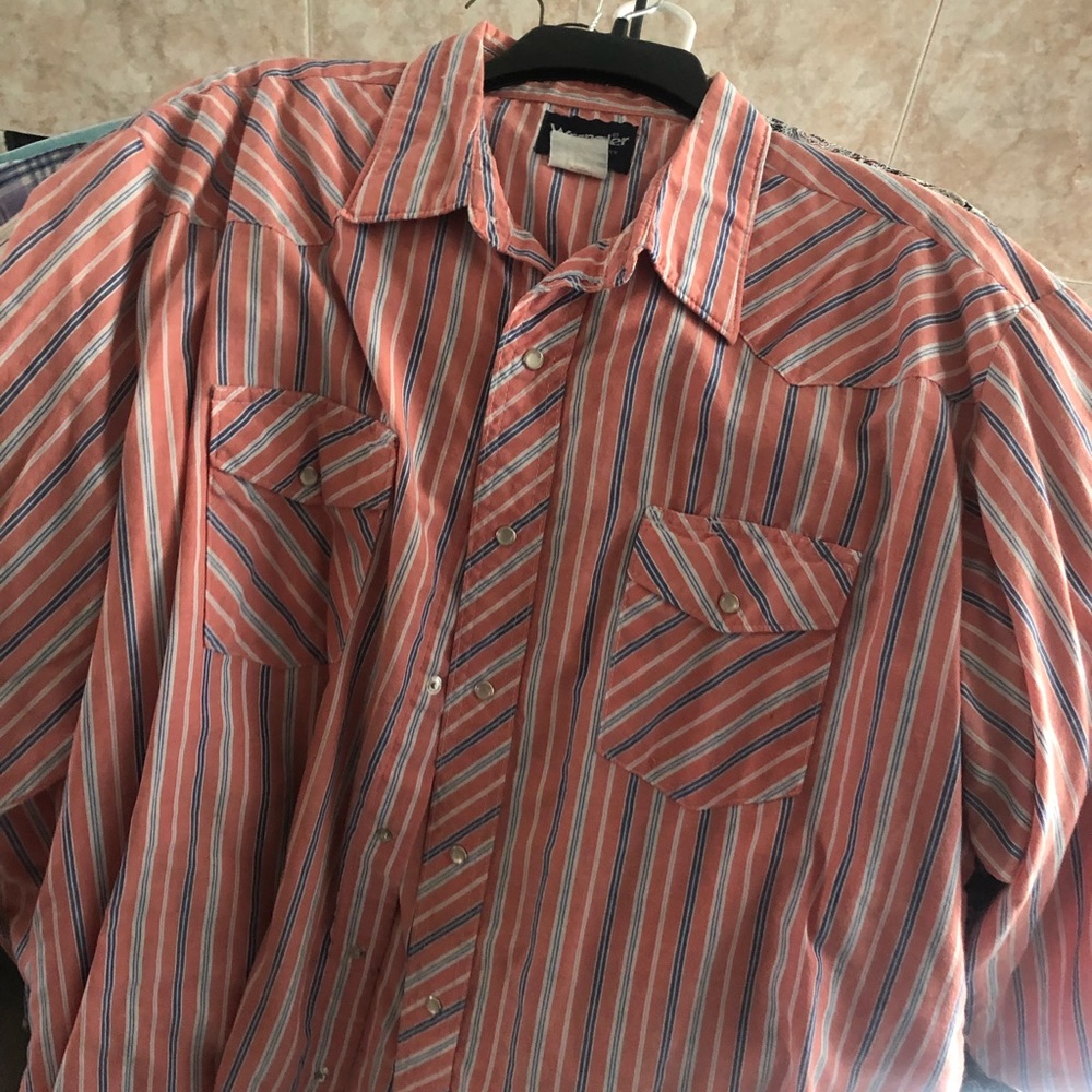 Classic wrangler long sleeve pearl snap